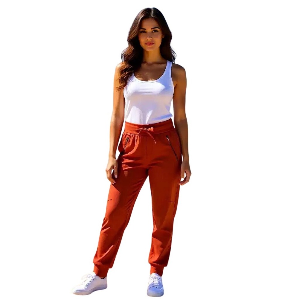 Athleta Trekkie‎ North Joggers Orange Pants Womens 0